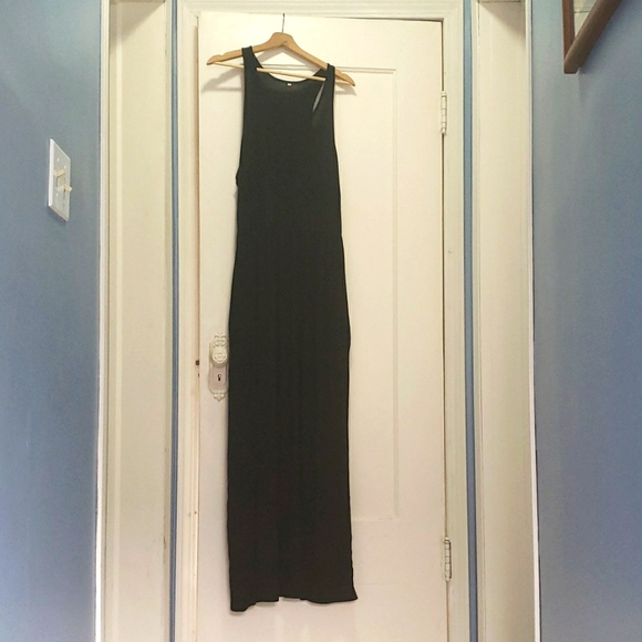 XXL Black Maxi Dress with Pockets - Picture 1 of 7